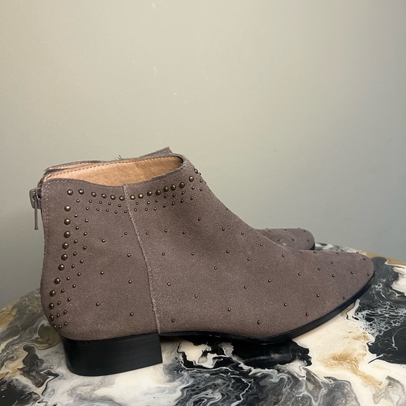 Bettye Leather Suede Studded Ankle Boot - Picture 4 of 11